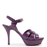 Shop safe online at LABELLOV in Antwerp these 100% authentic second hand Saint Laurent Purple Patent Leather Tribute Heels - Size 36,5