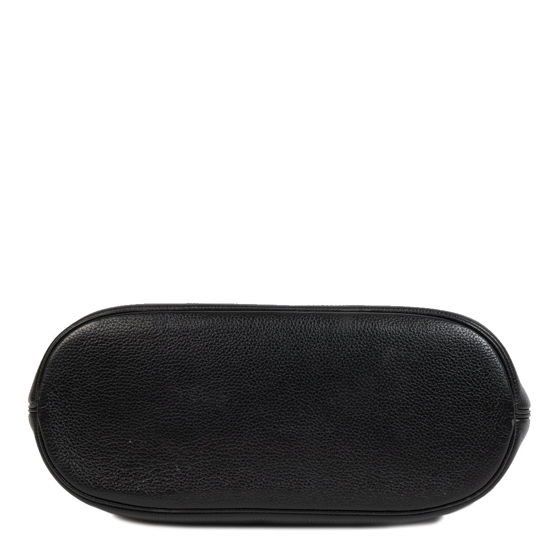 Authentieke Tweedehands Delvaux Black Leather Top Handle Bag juiste prijs veilig online shoppen luxe merken webshop winkelen Antwerpen België mode fashion