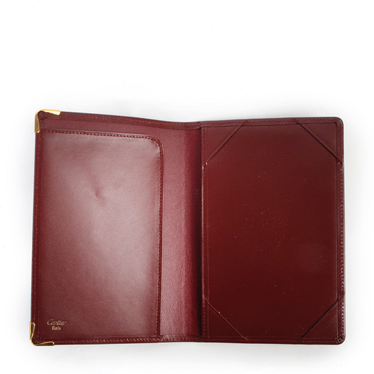 Cartier Burgundy notebook Paperholder for sale on safe site Labellov for 2nd hand designer items in real good condition