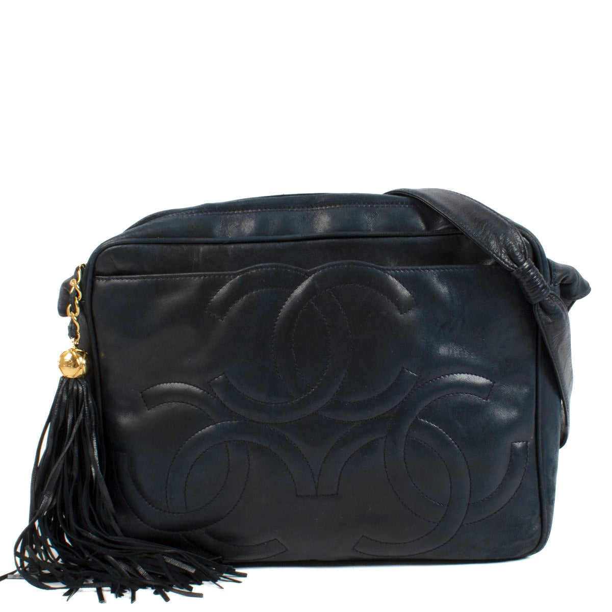 Chanel Blue Tassel Camera Bag