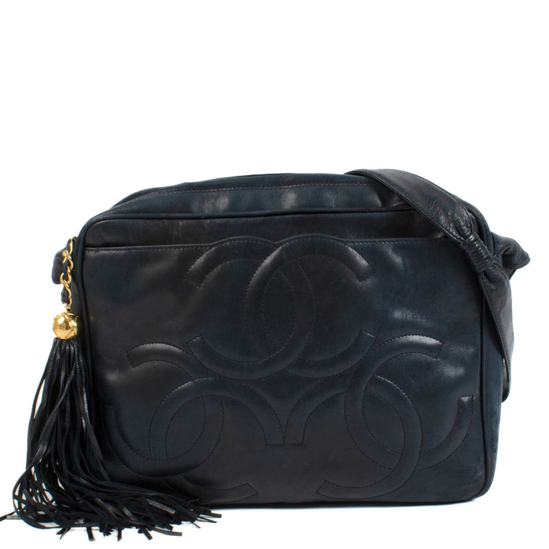 Chanel Blue Tassel Camera Bag