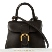 Shop safe online at Labellov in Antwerp, Brussels and Knokke this 100% authentic second hand Delvaux Brown Leather Brillant PM Bag