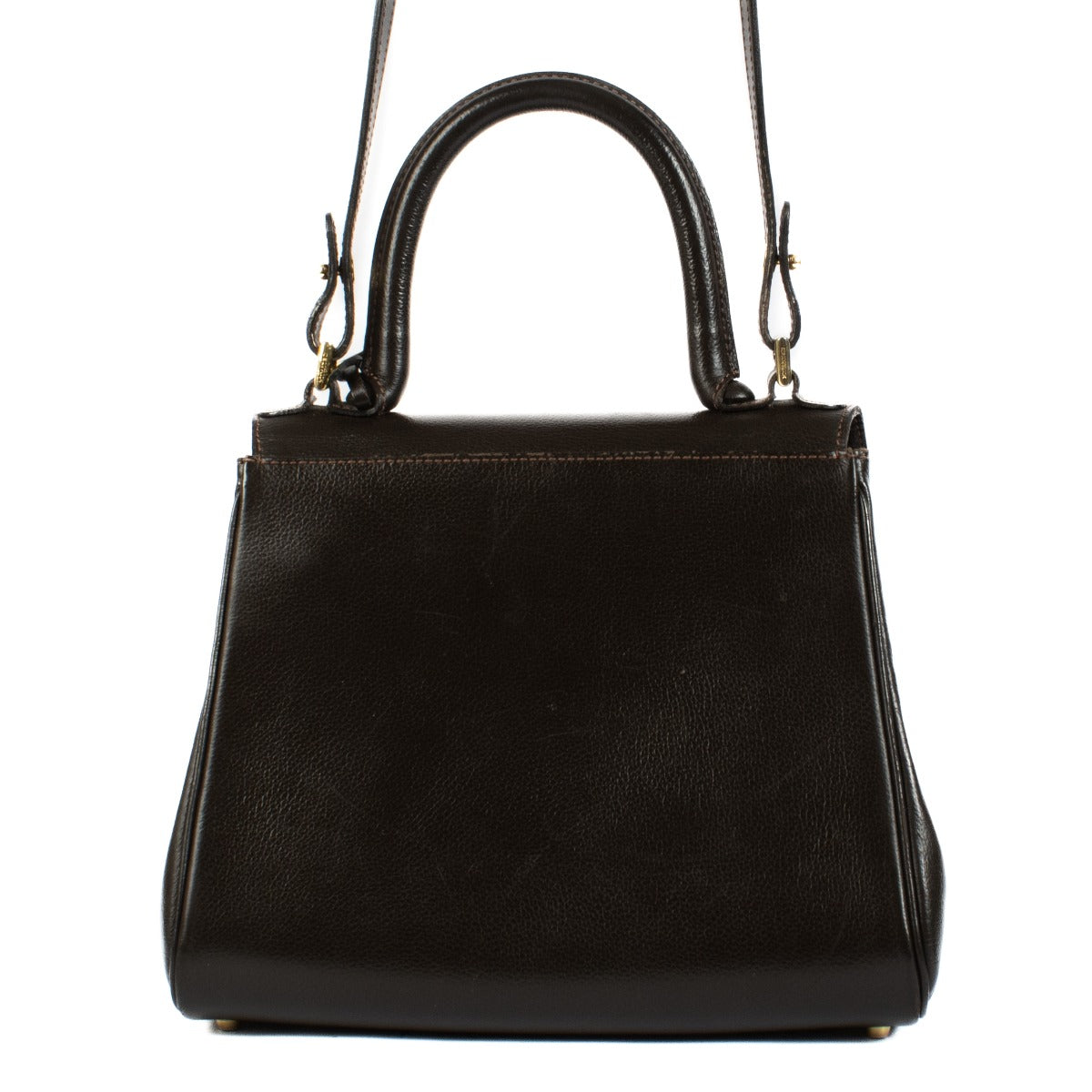Delvaux Bruin Leren Brillant PM Tas