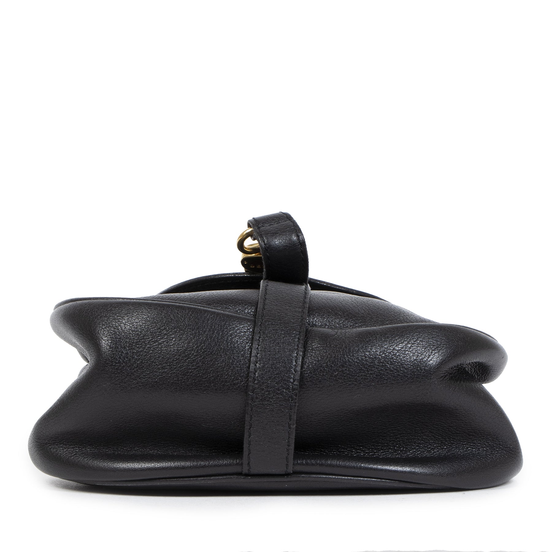 Authentique seconde-main vintage Delvaux Black Mini Cerceau Crossbody Bag achète en ligne webshop LabelLOV