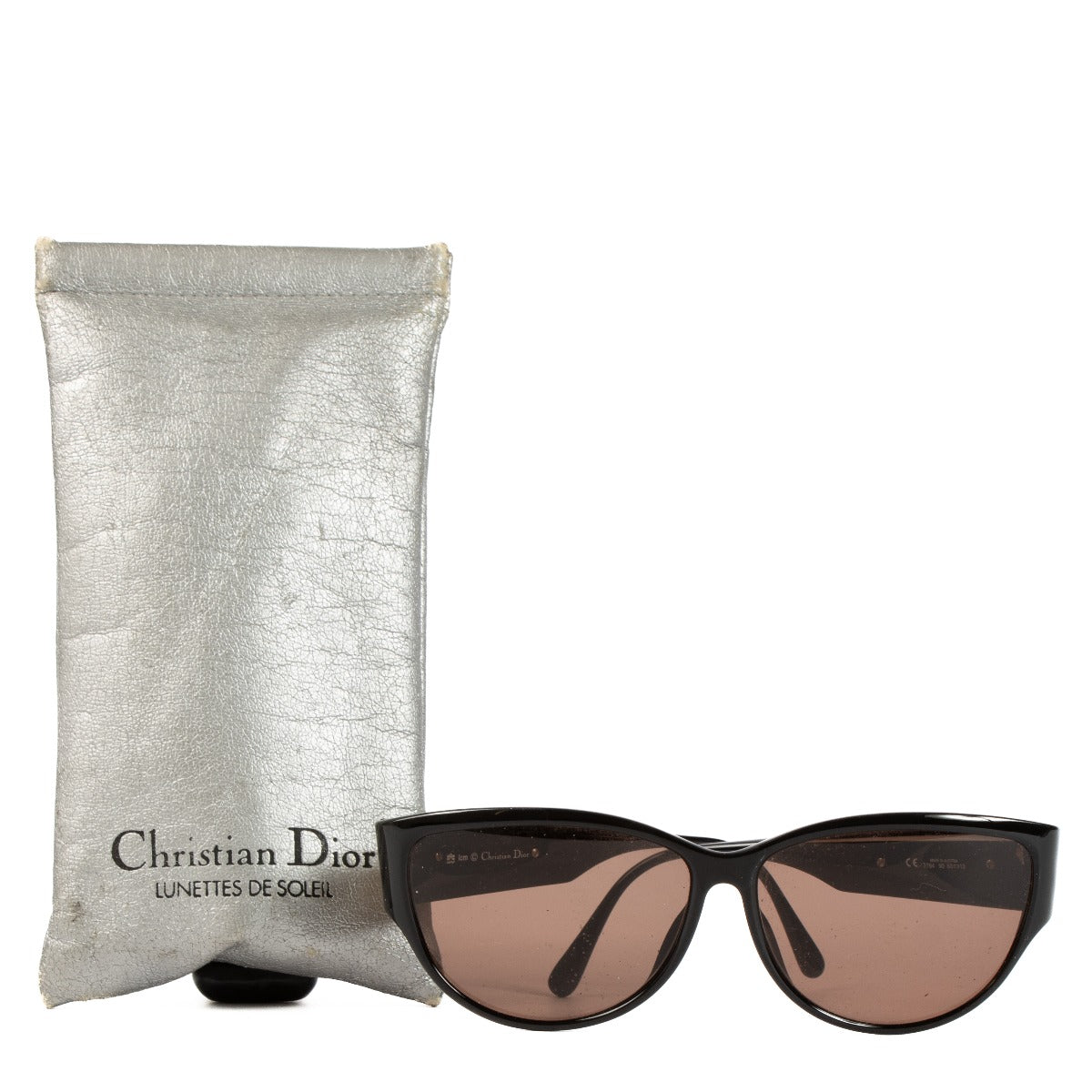 Christian Dior 2764 Vintage Zwart/Goud Cannage Zonnebril