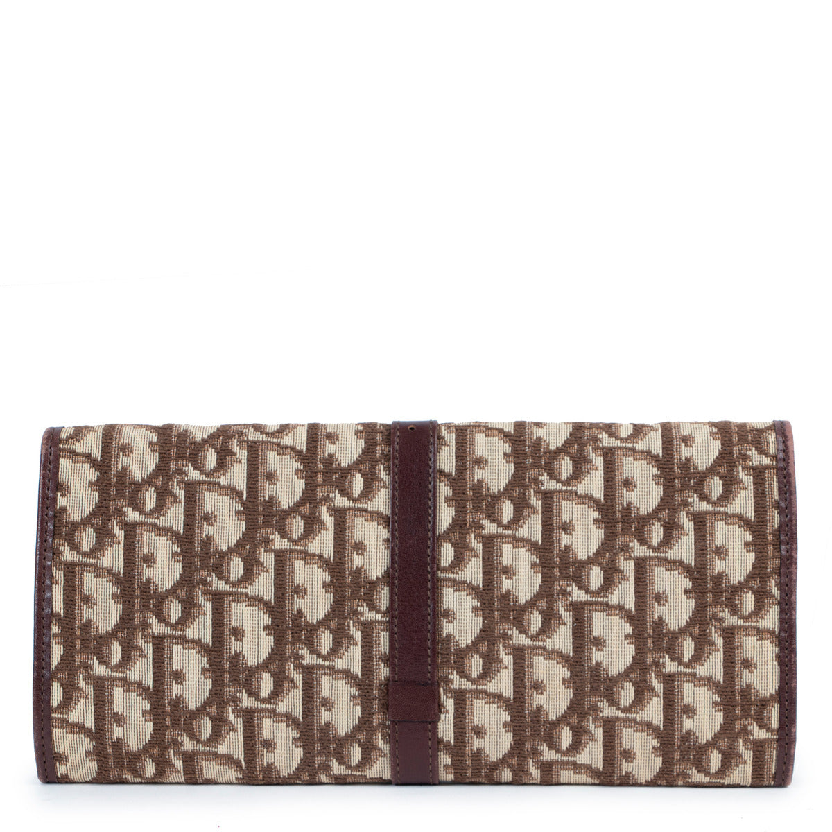 Christian Dior Bruine Monogram Clutch Tas