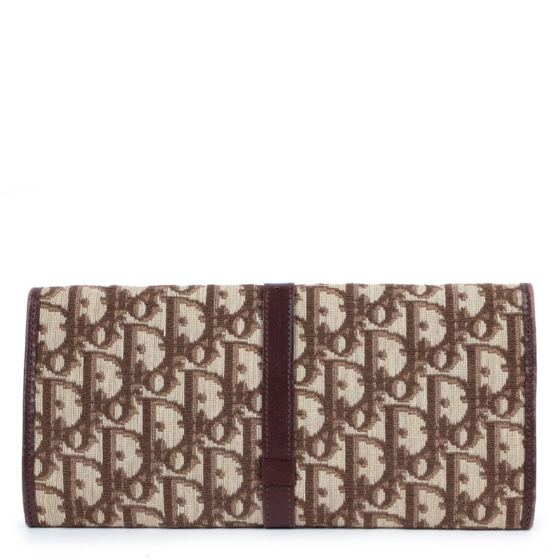 Christian Dior Brown Monogram Clutch Bag