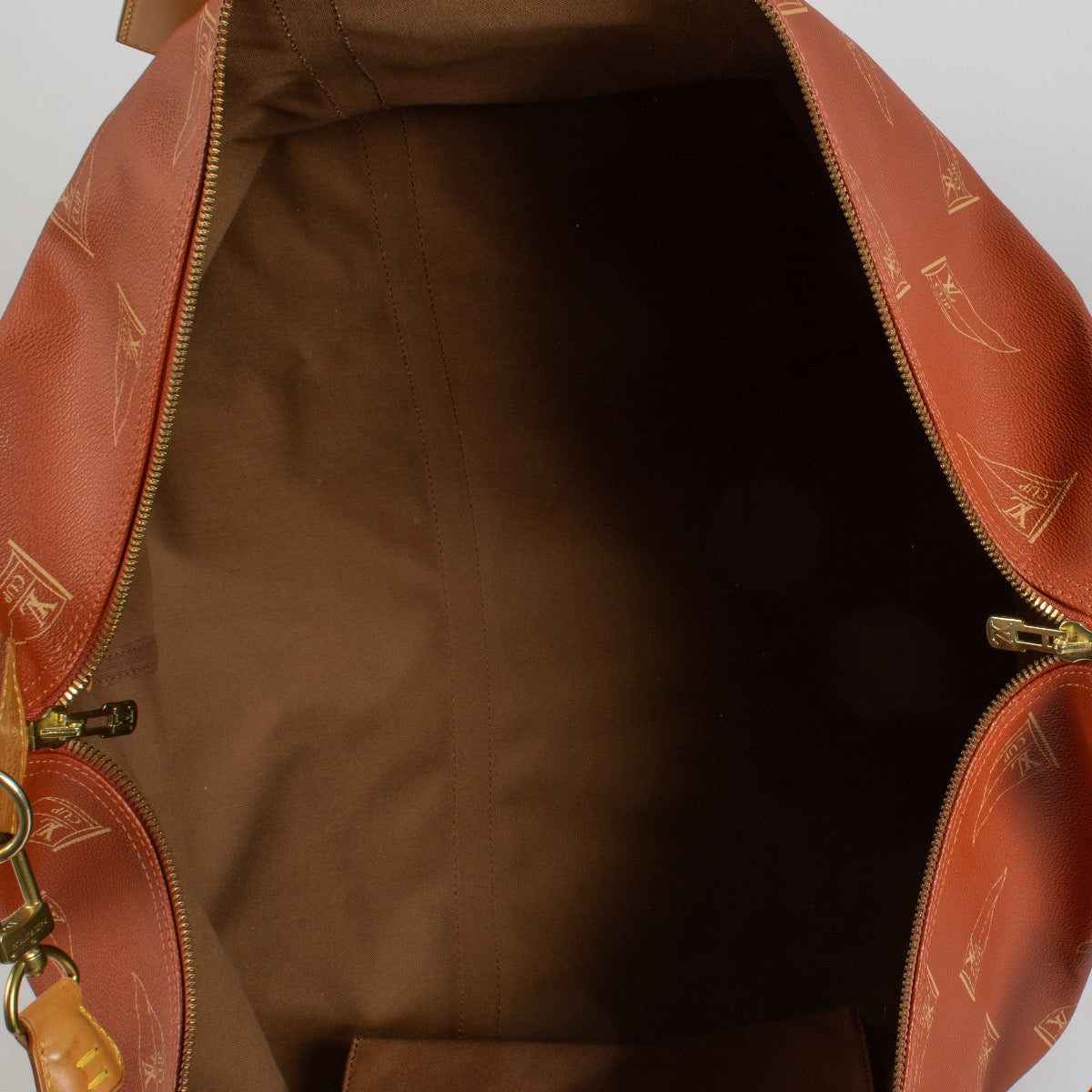 shop 100% authentic second hand Louis Vuitton 1995 LV America's Cup Red Canvas Keepall 60 Bag on Labellov.com