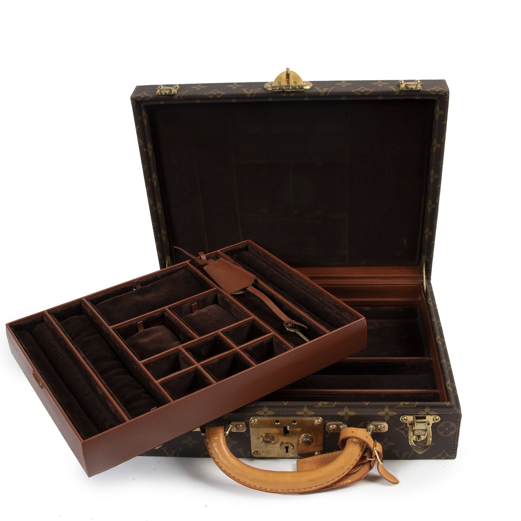 Authentic secondhand Louis Vuitton Monogram Boite Bijoux Jewellery Case designer bags fashion luxury vintage webshop safe secure online shopping
