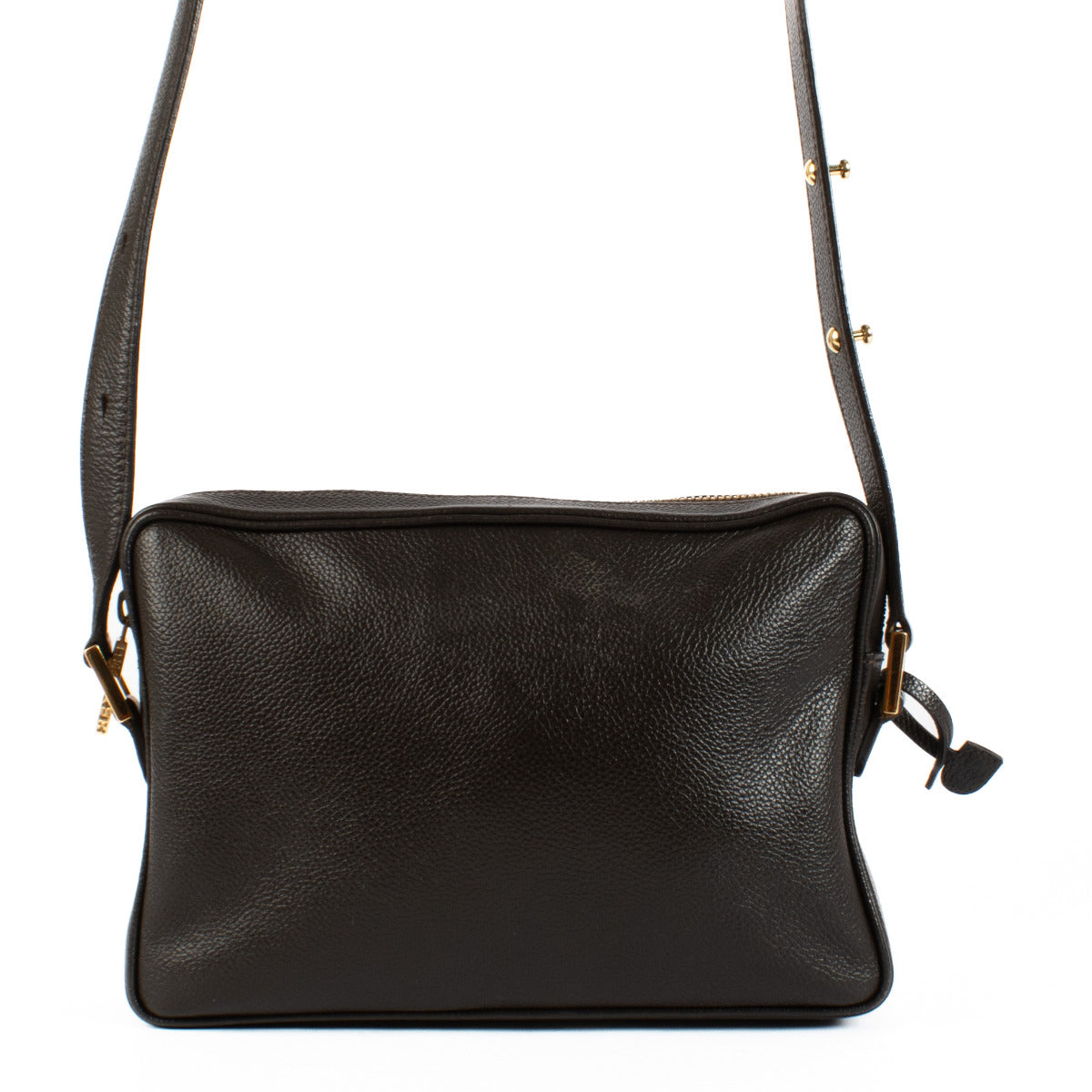 Delvaux Bruine Leren Crossbody Cameratas