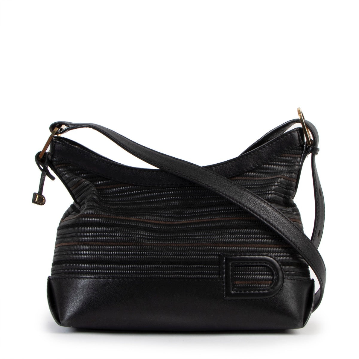 Buy an authentic second hand Delvaux Brown/ Black Toile De Cuir Crossbody in very good condition at Labellov.