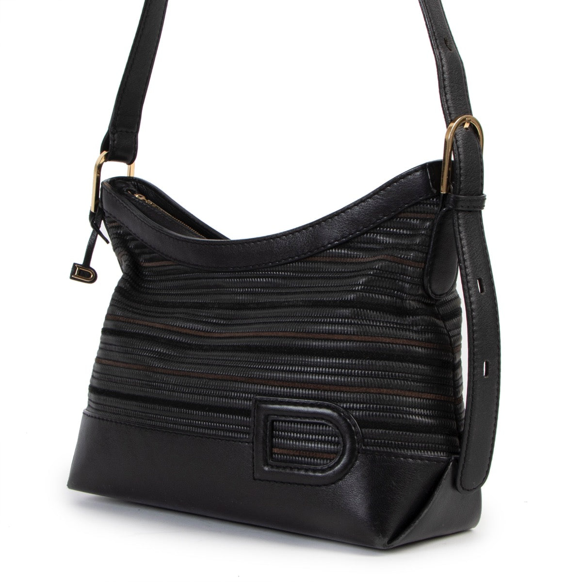 Buy an authentic second hand Delvaux Brown/ Black Toile De Cuir Crossbody in very good condition at Labellov.