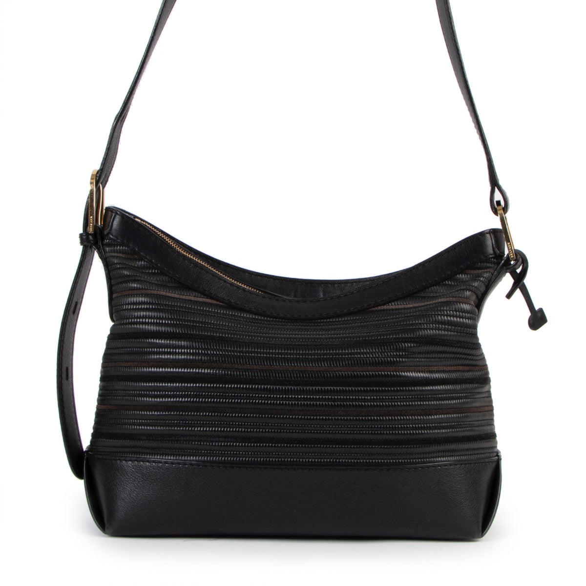 Buy an authentic second hand Delvaux Brown/ Black Toile De Cuir Crossbody in very good condition at Labellov.