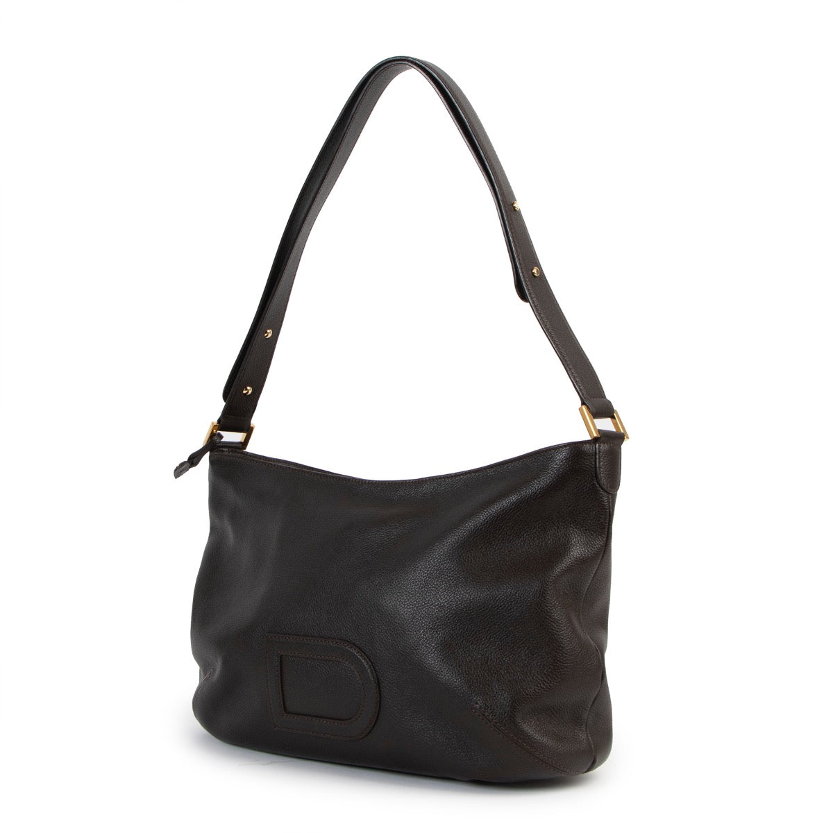 Buy an authentic second hand Delvaux Brown Le Louise Besace Polo Shoulder Bag in very good condition at Labellov