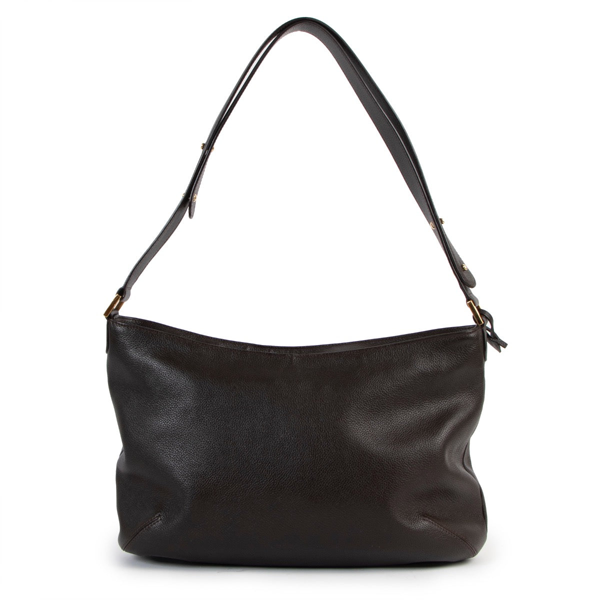 Buy an authentic second hand Delvaux Brown Le Louise Besace Polo Shoulder Bag in very good condition at Labellov