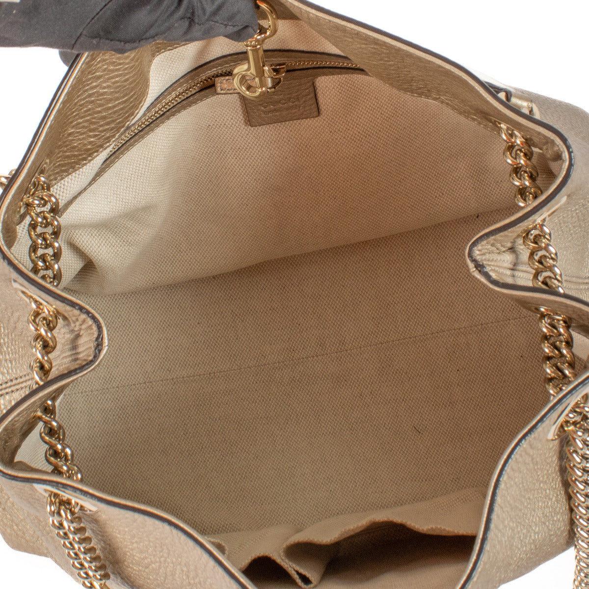 Gucci bronzen Soho-schoudertas met ketting