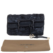 Lancel Blue Top Handle Clutch