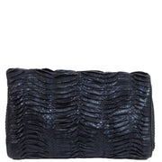 Lancel Blue Top Handle Clutch