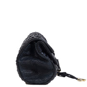 Lancel Blue Top Handle Clutch