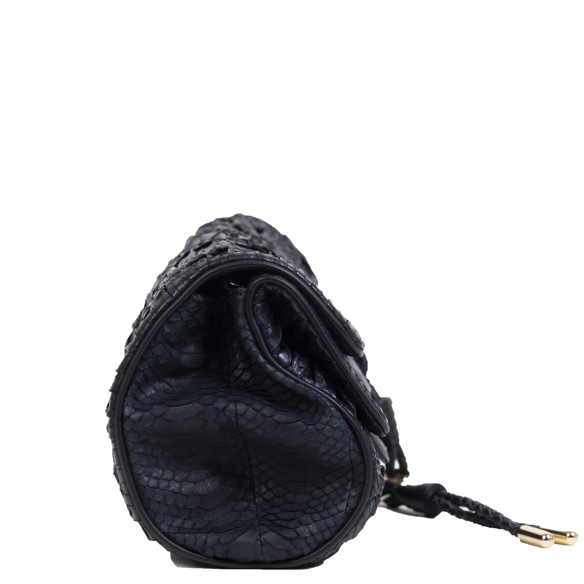 Lancel Blue Top Handle Clutch