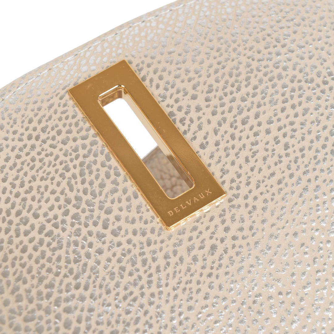 Delvaux Mutin Silver Leather Cross Body Bag pour le meilleur prix chez Labellov à Anvers