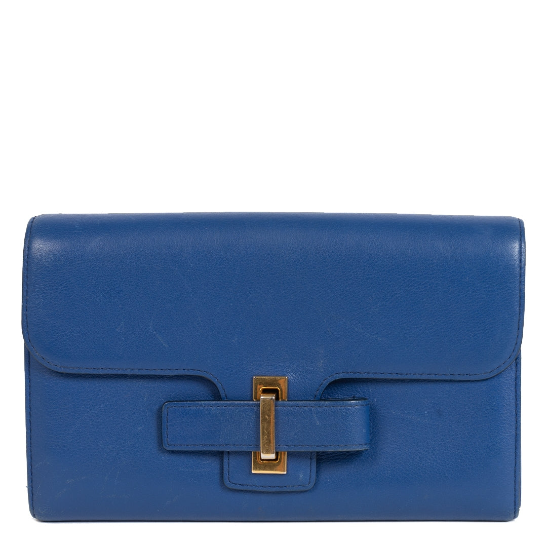Buy and sell your authentic Delvaux Royal Blue Mutin Wallet for the best price