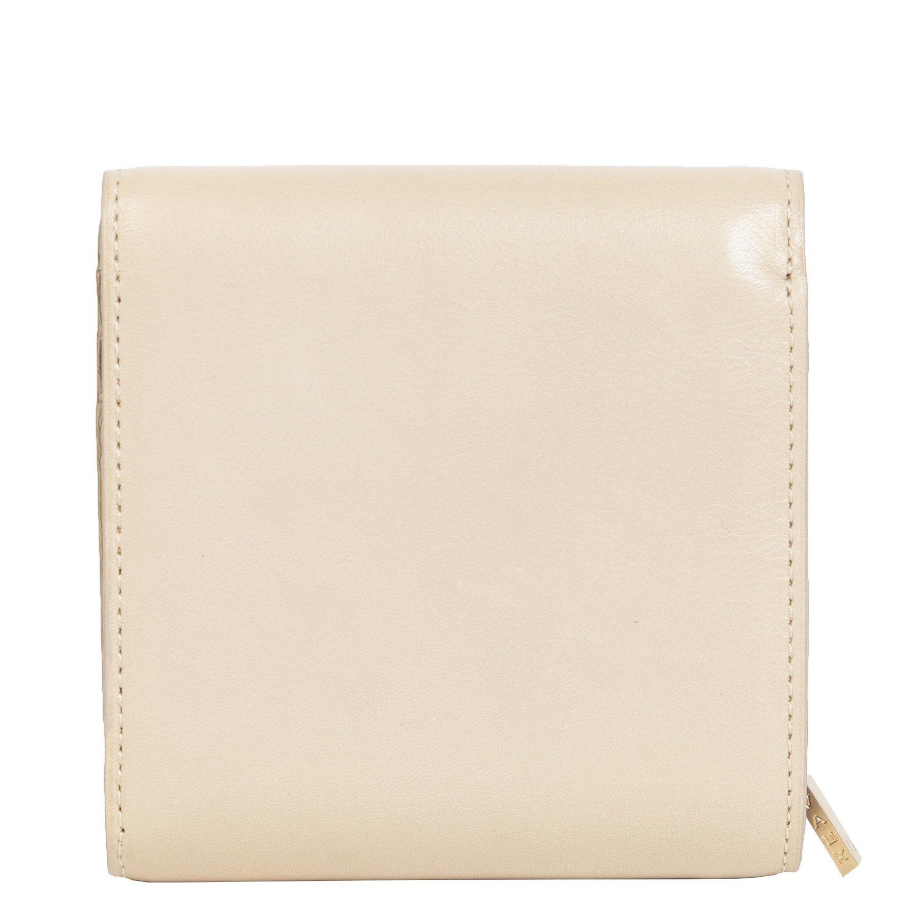 Authentieke Tweedehands Delvaux Beige Leather Wallet juiste prijs veilig online shoppen luxe merken webshop winkelen Antwerpen België mode fashion