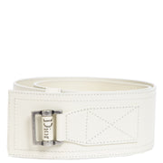 Authentieke Tweedehands Christian Dior Cream Wide Waist Belt juiste prijs veilig online shoppen luxe merken webshop winkelen Antwerpen België mode fashion