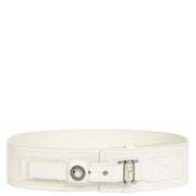 Authentieke Tweedehands Christian Dior Cream Wide Waist Belt juiste prijs veilig online shoppen luxe merken webshop winkelen Antwerpen België mode fashion