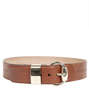 Authentieke Tweedehands Gucci Brown Leather Belt juiste prijs veilig online shoppen luxe merken webshop winkelen Antwerpen België mode fashion