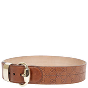 Authentieke Tweedehands Gucci Brown Leather Belt juiste prijs veilig online shoppen luxe merken webshop winkelen Antwerpen België mode fashion