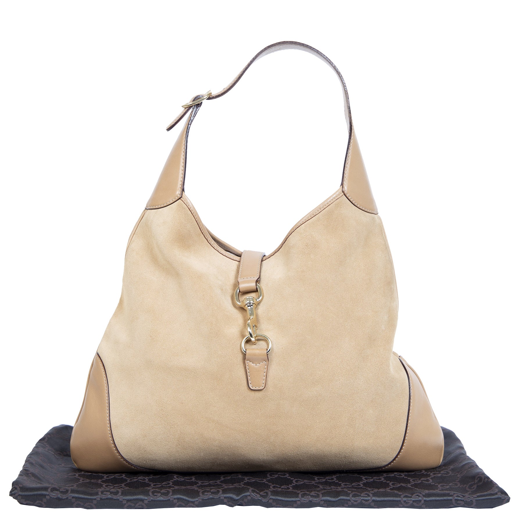 Authentieke Tweedehands Gucci Jackie Suede Hobo Bag juiste prijs veilig online shoppen luxe merken webshop winkelen Antwerpen België mode fashion