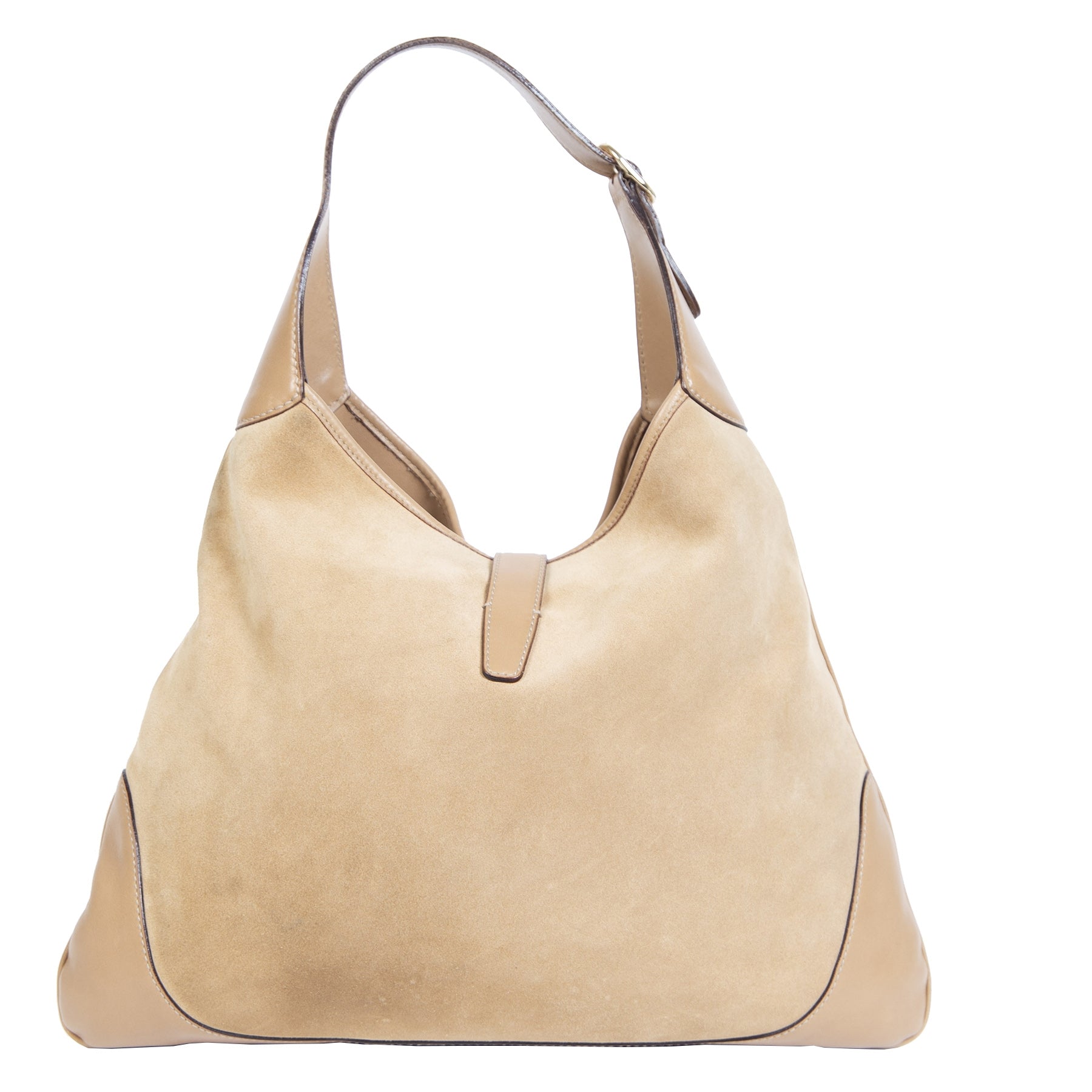Authentieke Tweedehands Gucci Jackie Suede Hobo Bag juiste prijs veilig online shoppen luxe merken webshop winkelen Antwerpen België mode fashion