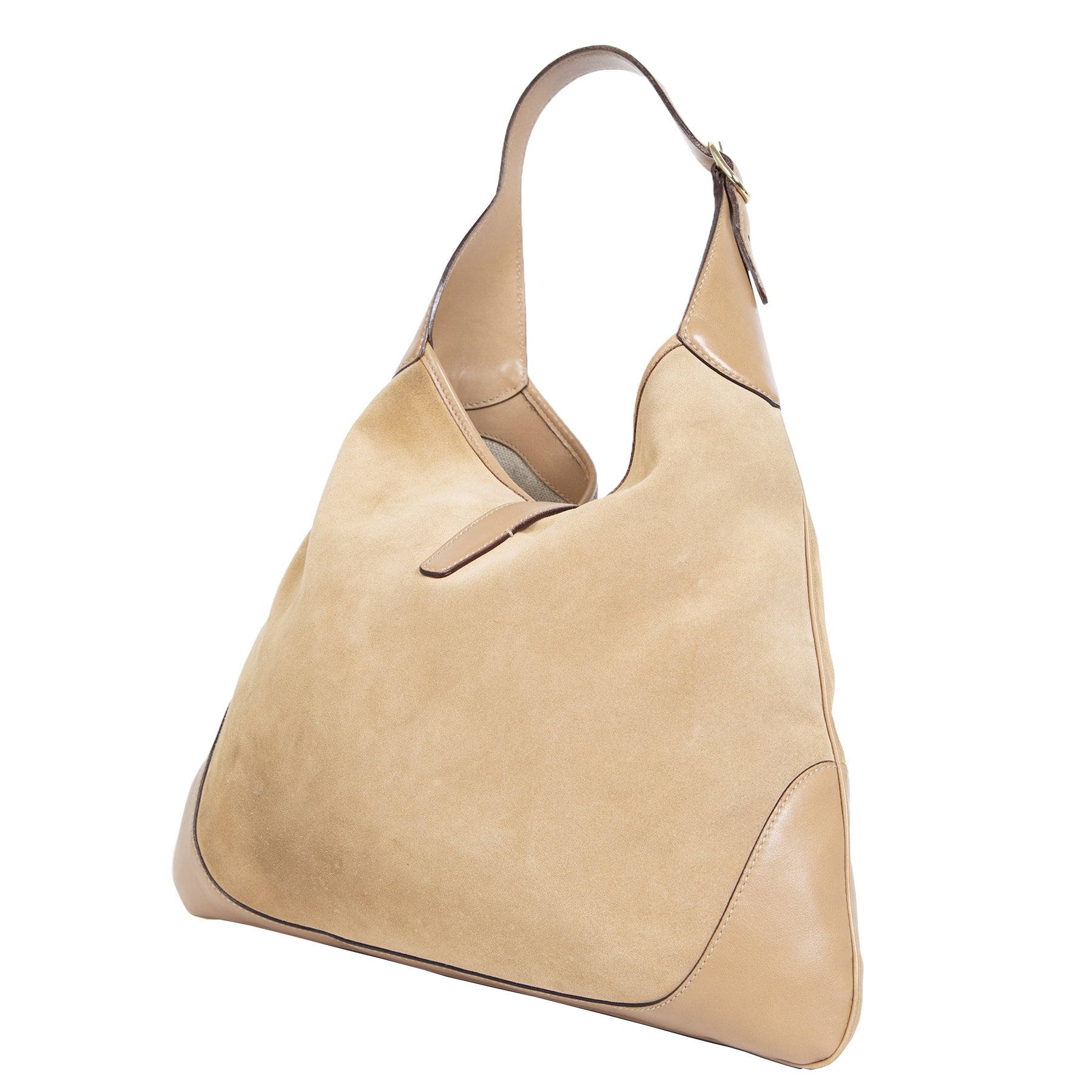 Authentieke Tweedehands Gucci Jackie Suede Hobo Bag juiste prijs veilig online shoppen luxe merken webshop winkelen Antwerpen België mode fashion