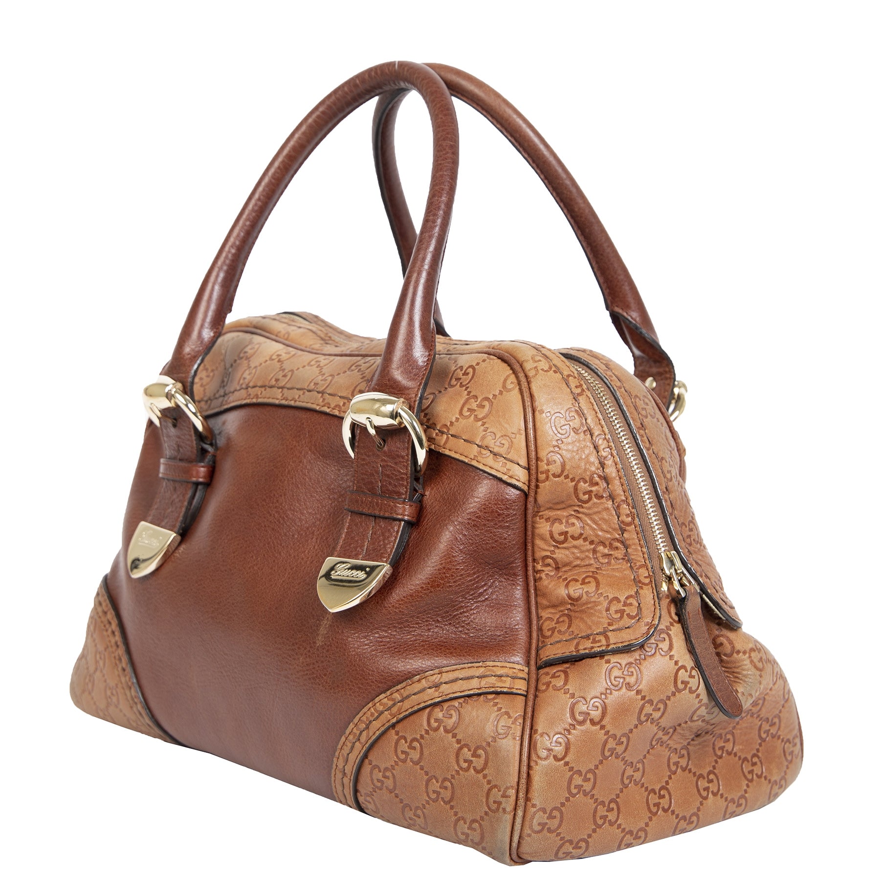 Authentieke Tweedehands Gucci Boston Dome Signoria Bag juiste prijs veilig online shoppen luxe merken webshop winkelen Antwerpen België mode fashion