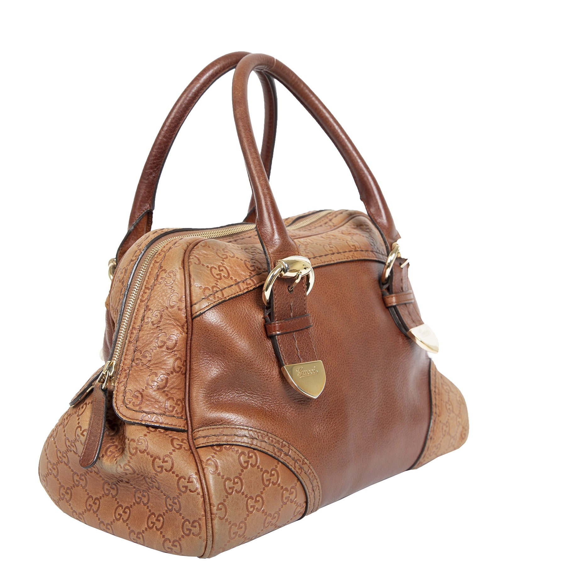 Authentieke Tweedehands Gucci Boston Dome Signoria Bag juiste prijs veilig online shoppen luxe merken webshop winkelen Antwerpen België mode fashion