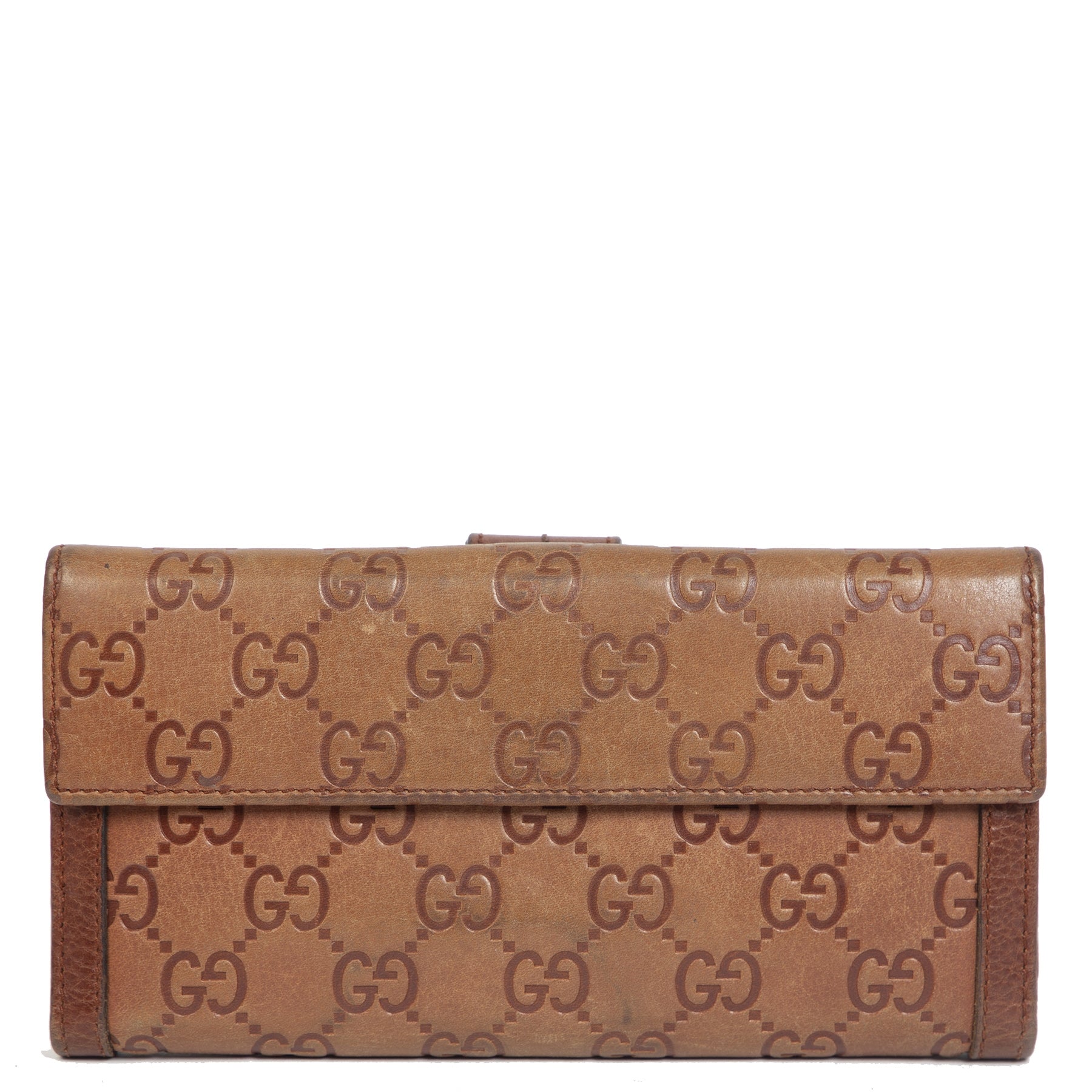 Gucci Brown Leather GG Wallet te koop bij Labellov tweedehands luxe in Antwerpen