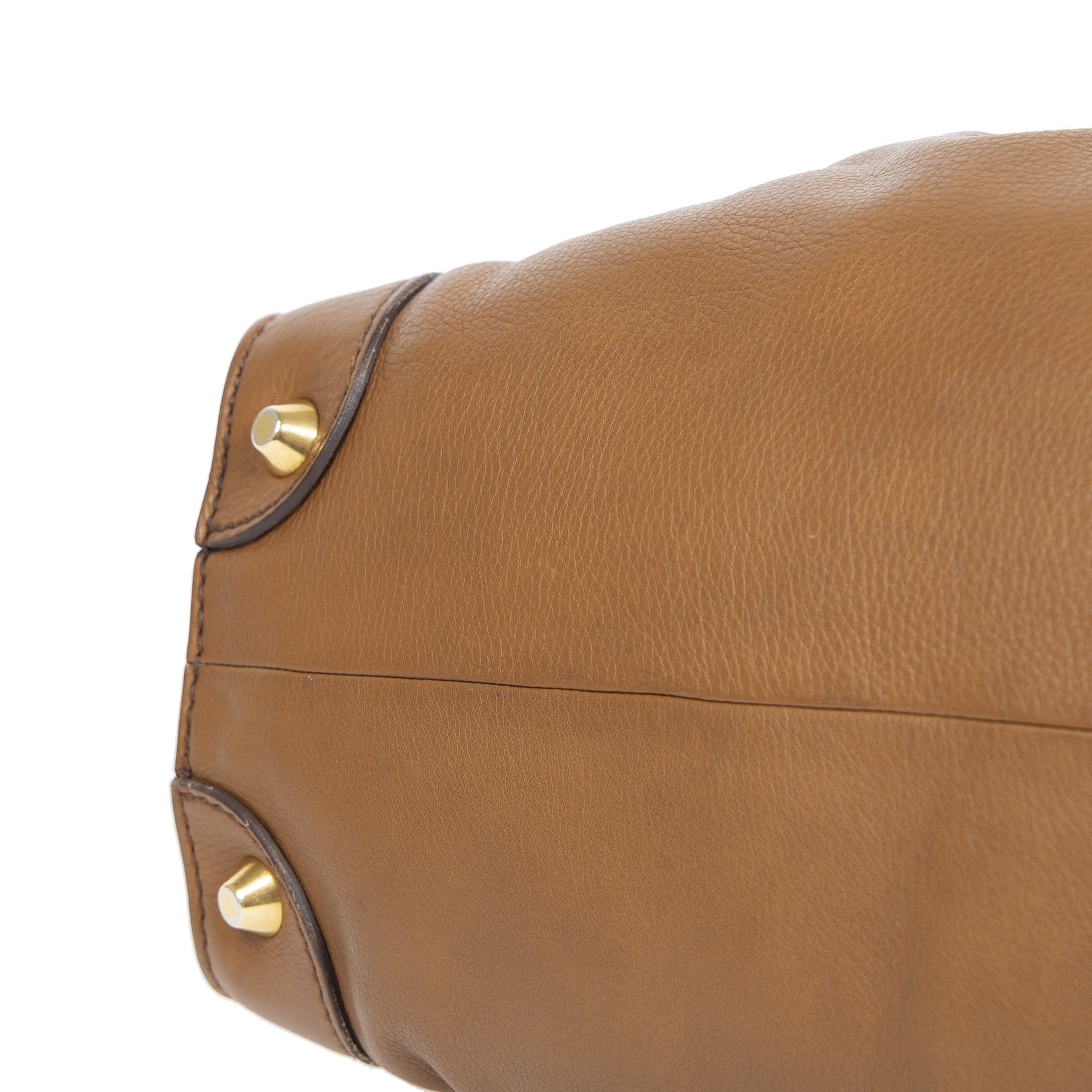 Authentieke Tweedehands Miu Miu Caramel Brown Leather Bag juiste prijs veilig online shoppen luxe merken webshop winkelen Antwerpen België mode fashion