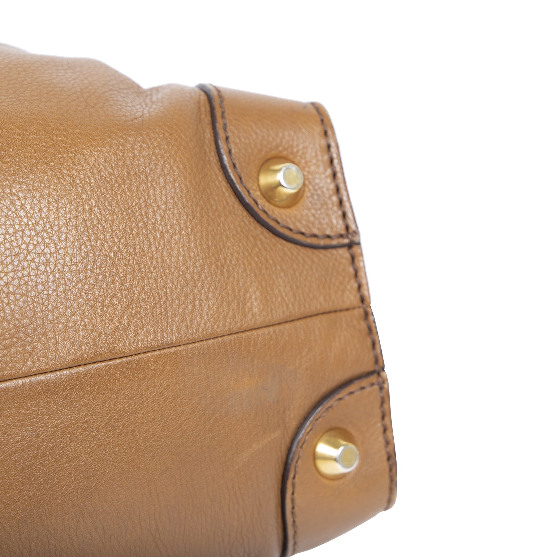 Authentieke Tweedehands Miu Miu Caramel Brown Leather Bag juiste prijs veilig online shoppen luxe merken webshop winkelen Antwerpen België mode fashion
