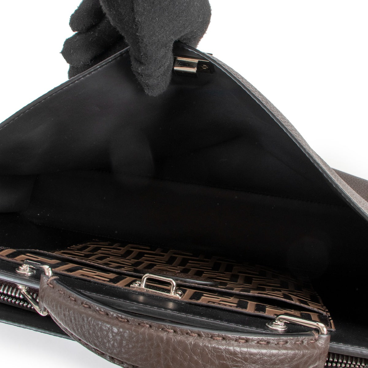 Shop authentic second hand luxury fashion designer Fendi Ebony Peekaboo Iconic Essentially Briefcase at Labellov