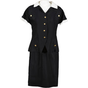 Shop high end luxury designer second hand Chanel Vintage Black White Dress at Labellov.