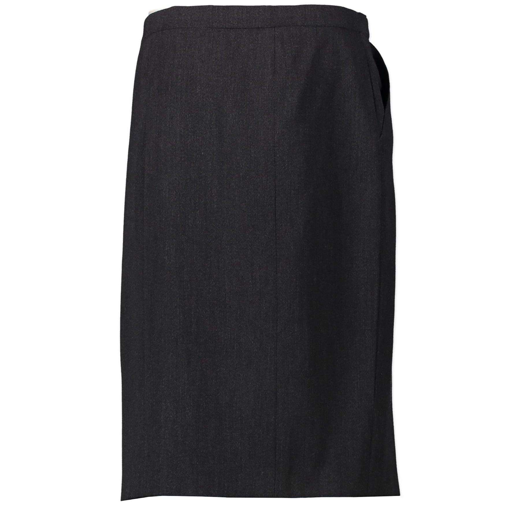 Chanel Grey Wool Buttons Skirt pour le meilleur prix chez Labellov à Anvers Belgique