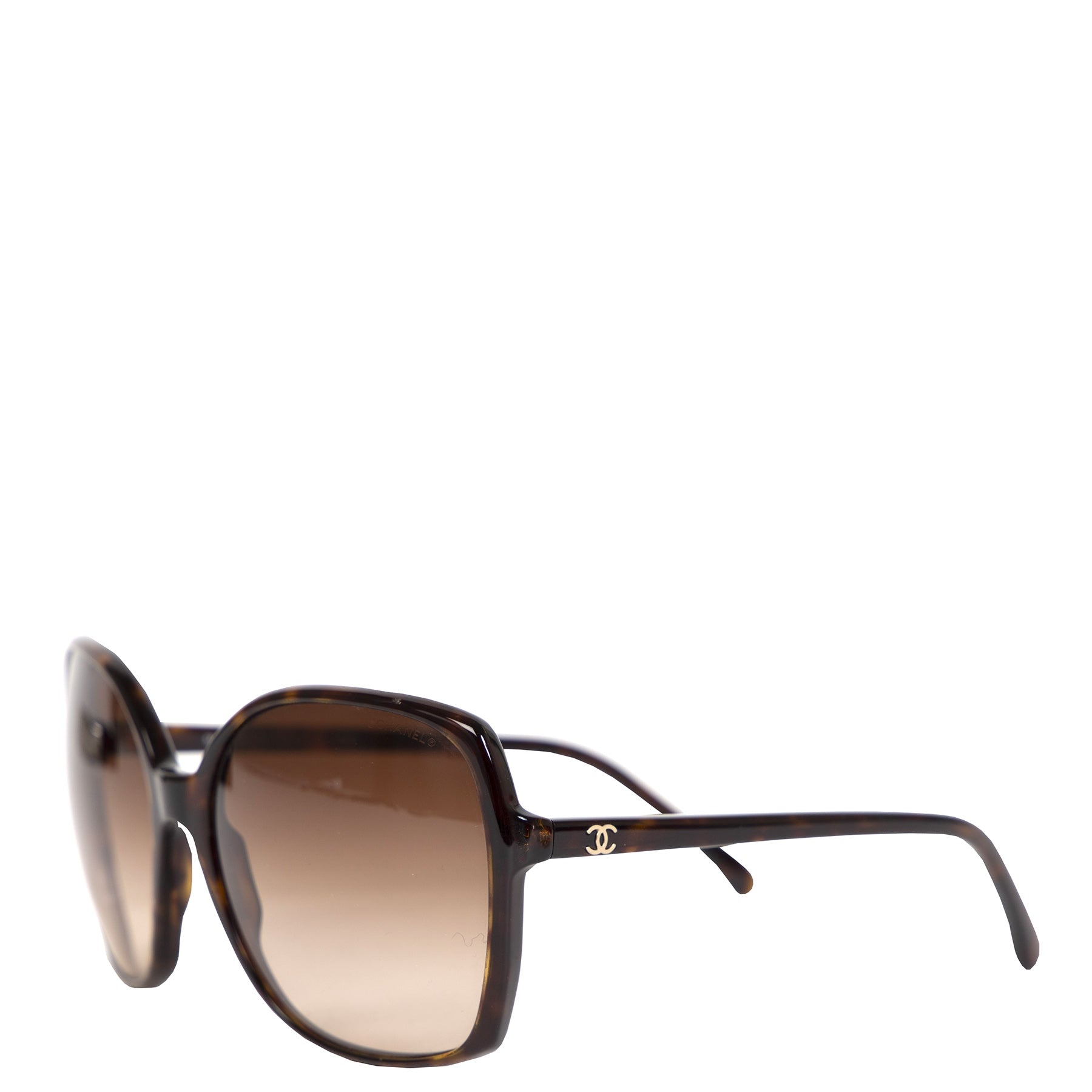 Authentieke Tweedehands Chanel Tortoise Acetate CC Sunglasses juiste prijs veilig online shoppen luxe merken webshop winkelen Antwerpen België mode fashion