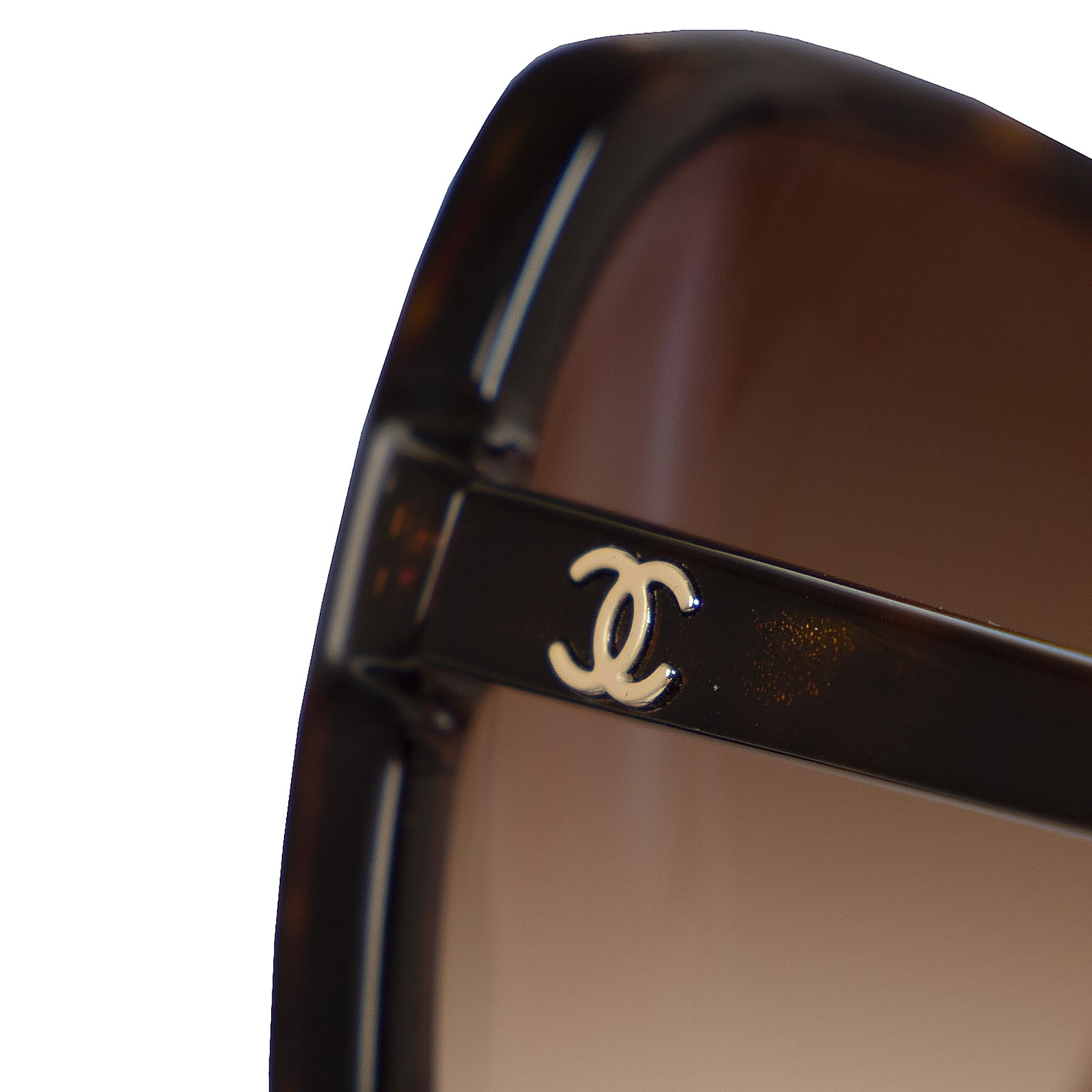 Authentieke Tweedehands Chanel Tortoise Acetate CC Sunglasses juiste prijs veilig online shoppen luxe merken webshop winkelen Antwerpen België mode fashion