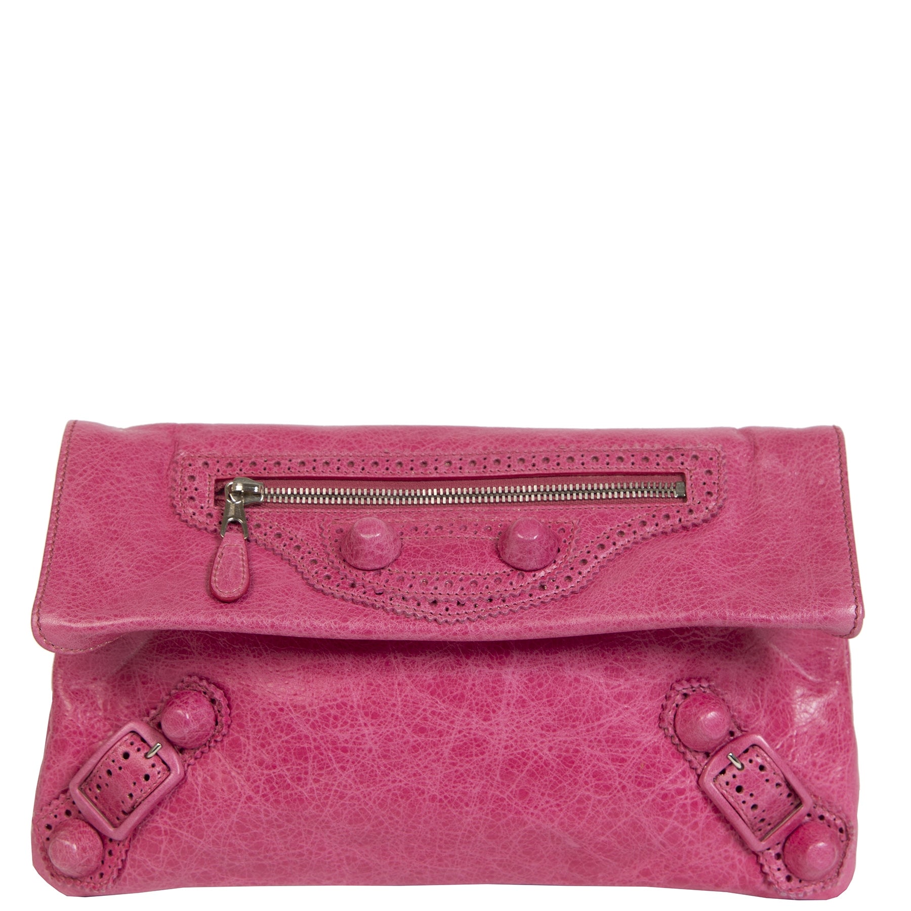 Balenciaga Fushia Envelope Clutch for the best price online at Labellov