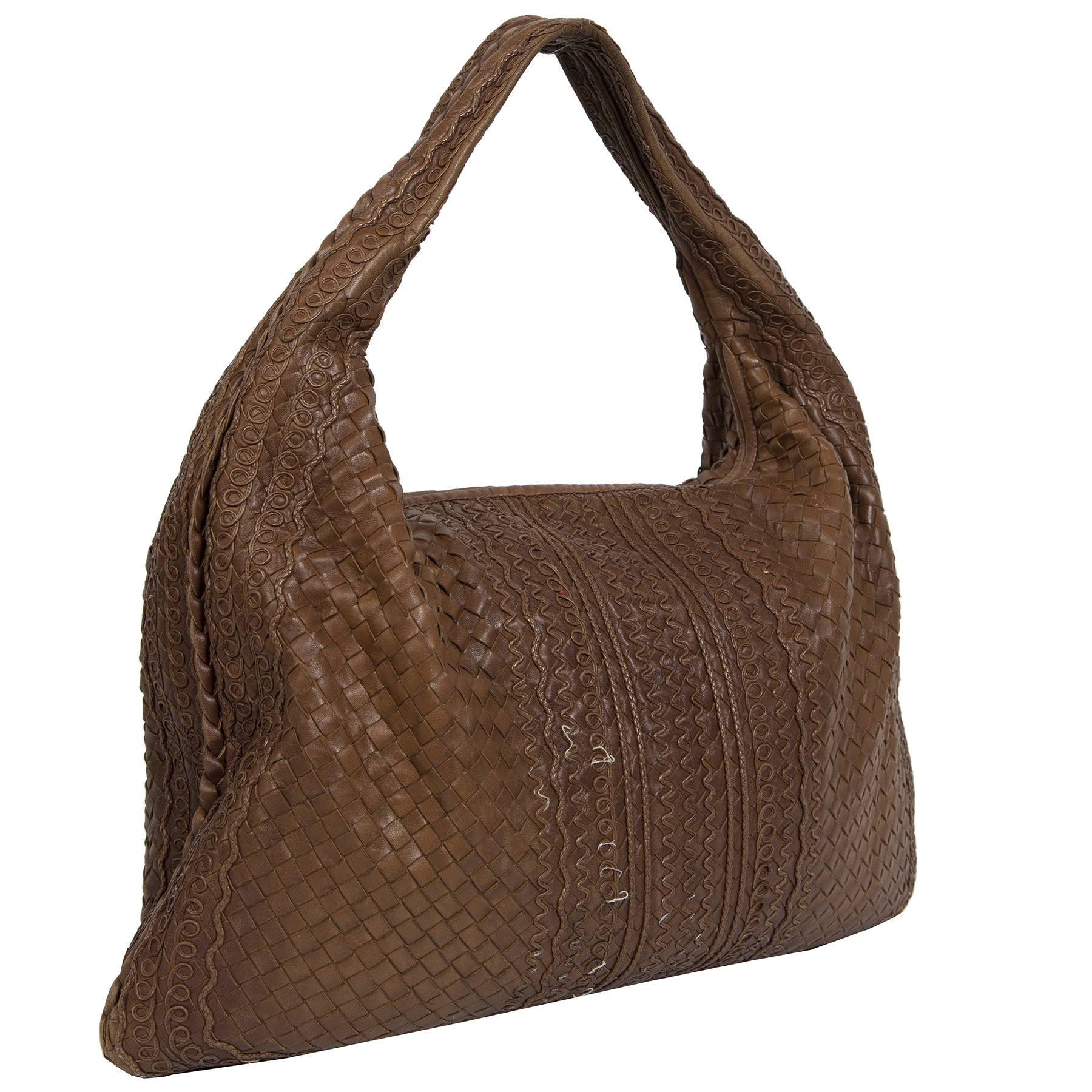 Bottega Veneta Bruine Nappa Intrecciato Hobo Tas