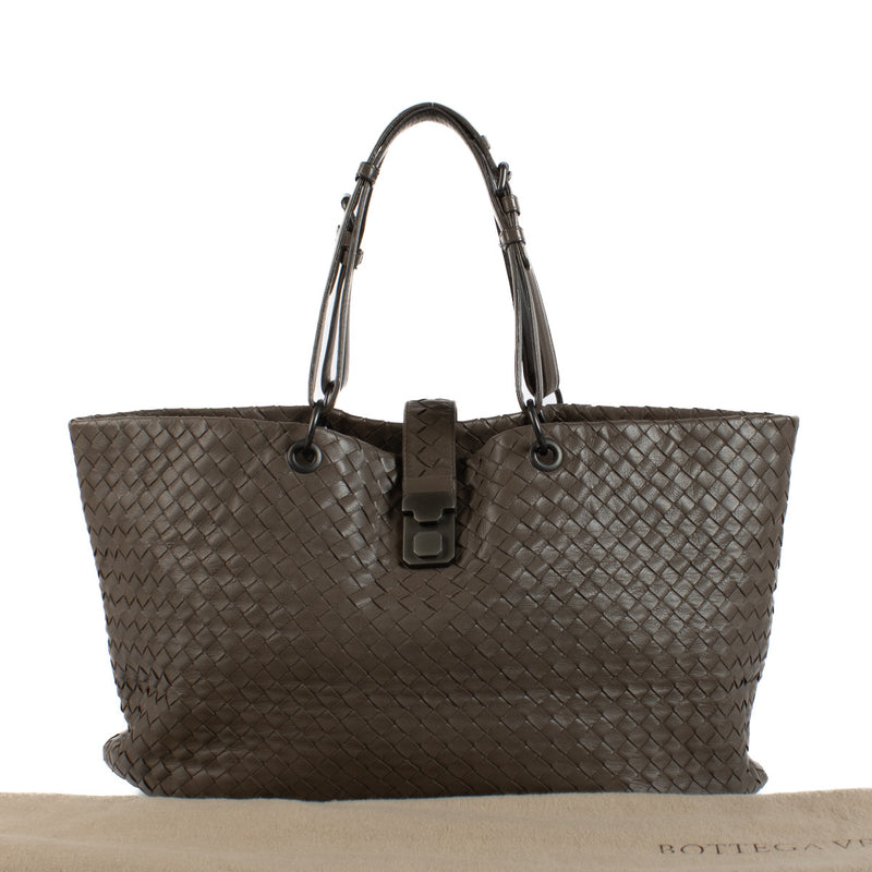 Bottega Veneta Grey Intrecciato Leather Bag aan de beste prijs bij Labellov