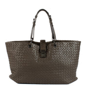 Bottega Veneta Grey Intrecciato Leather Bag