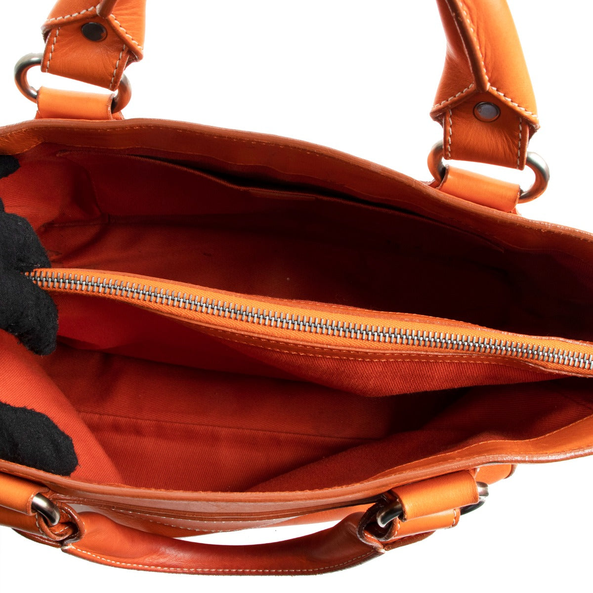 Celine Oranje Leren Boogie Bag