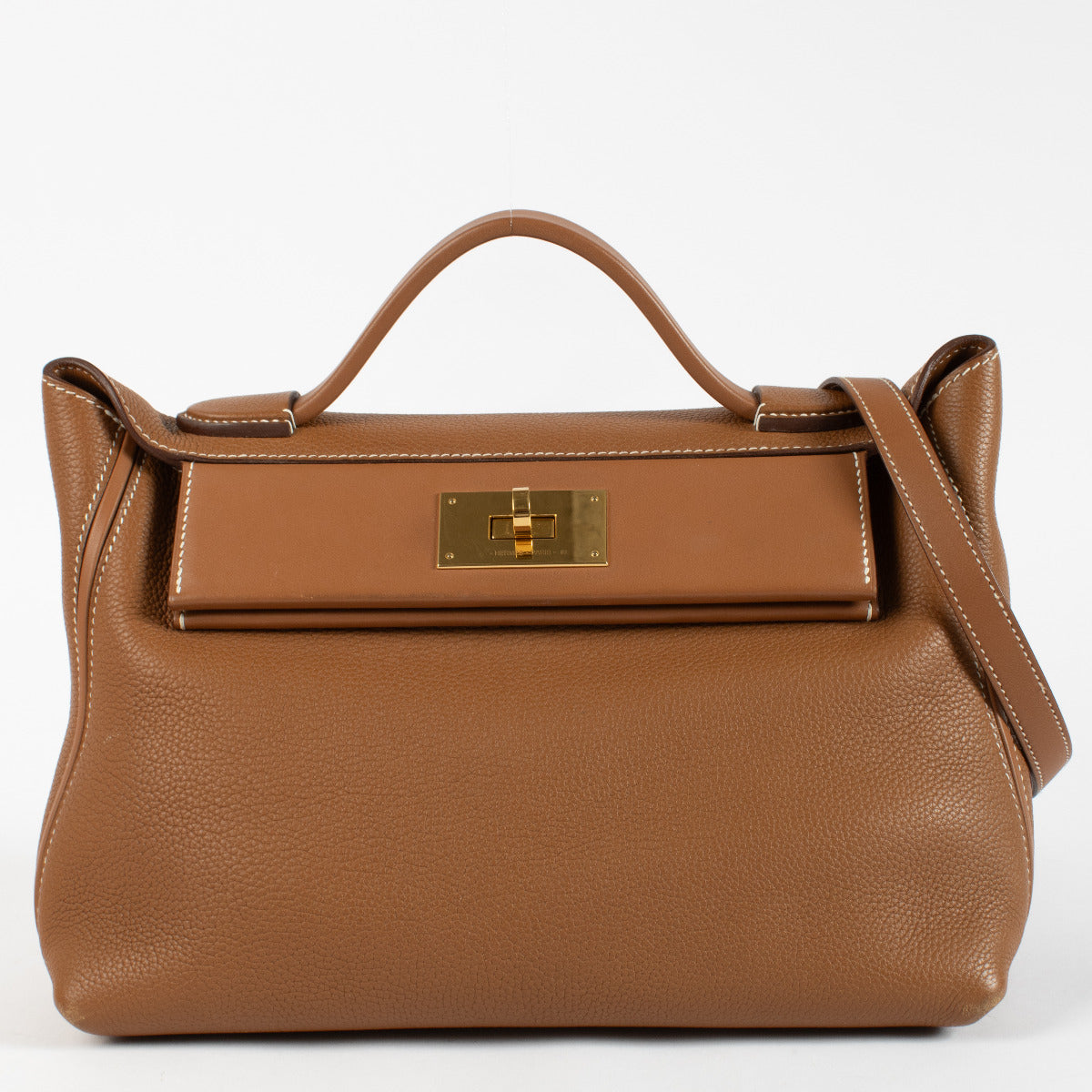 Hermès 24/24 Gold Taurillon Maurice Swift GHW
